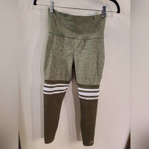 Rare Bombshell Sportswear Thigh High Leggings in Olive Green Size L